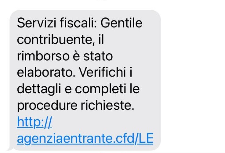 Truffa del falso SMS dell’Agenzia delle Entrate: attenzione alla falsa notifica di rimborso