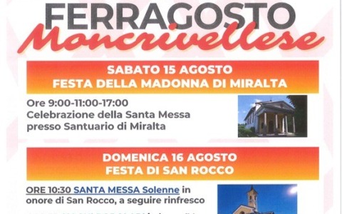 Ferragosto a Moncrivello: due giornate di festa e cena sotto le stelle