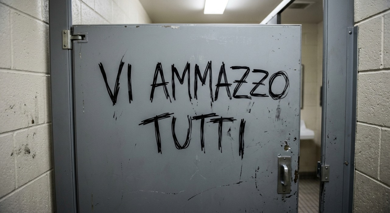 Scritta choc nei bagni della scuola: “Vi ammazzo tutti”