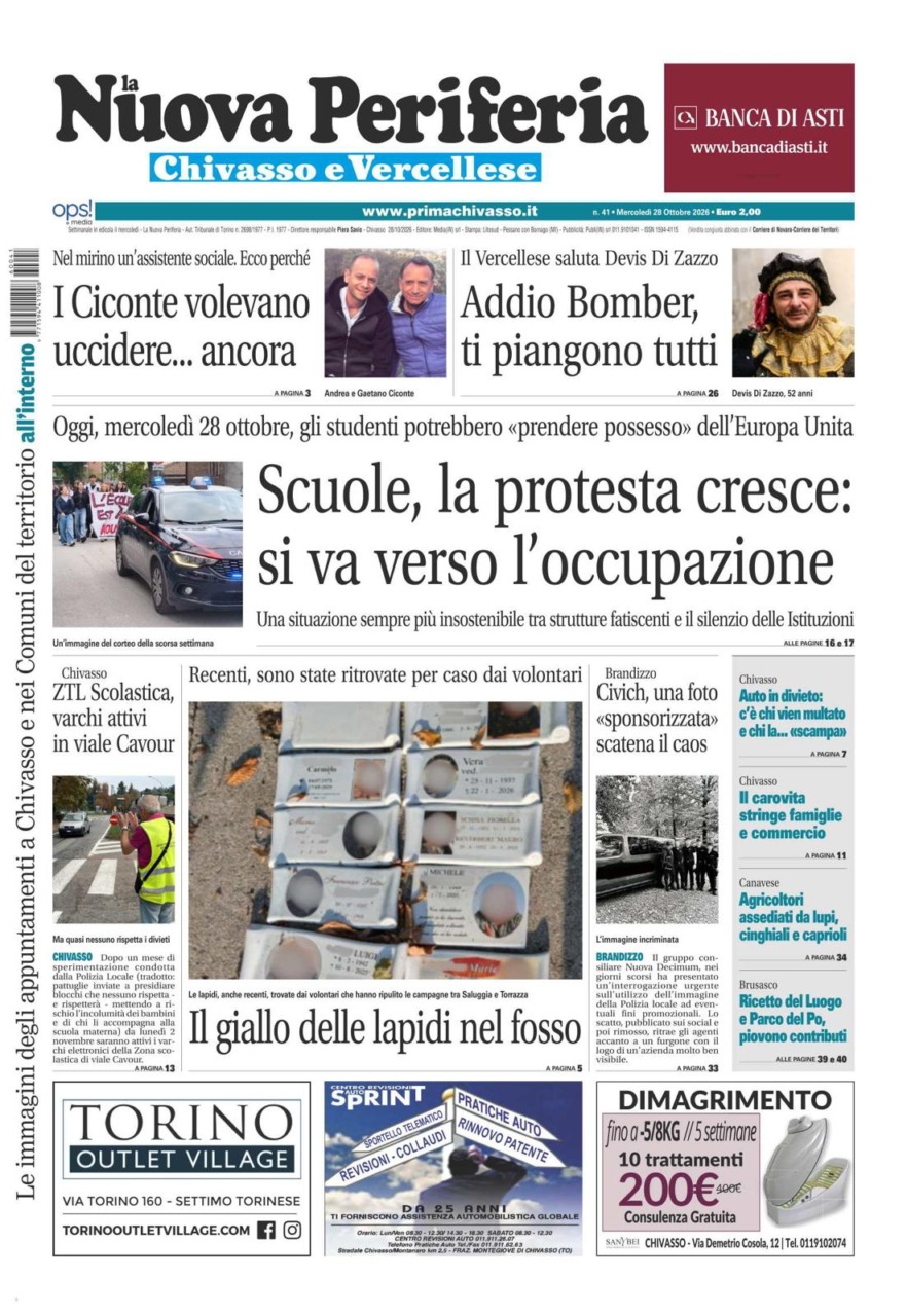 La Nuova Periferia del 28 Ottobre 2026: Scuole in Rivolta e Notizie dal Territorio